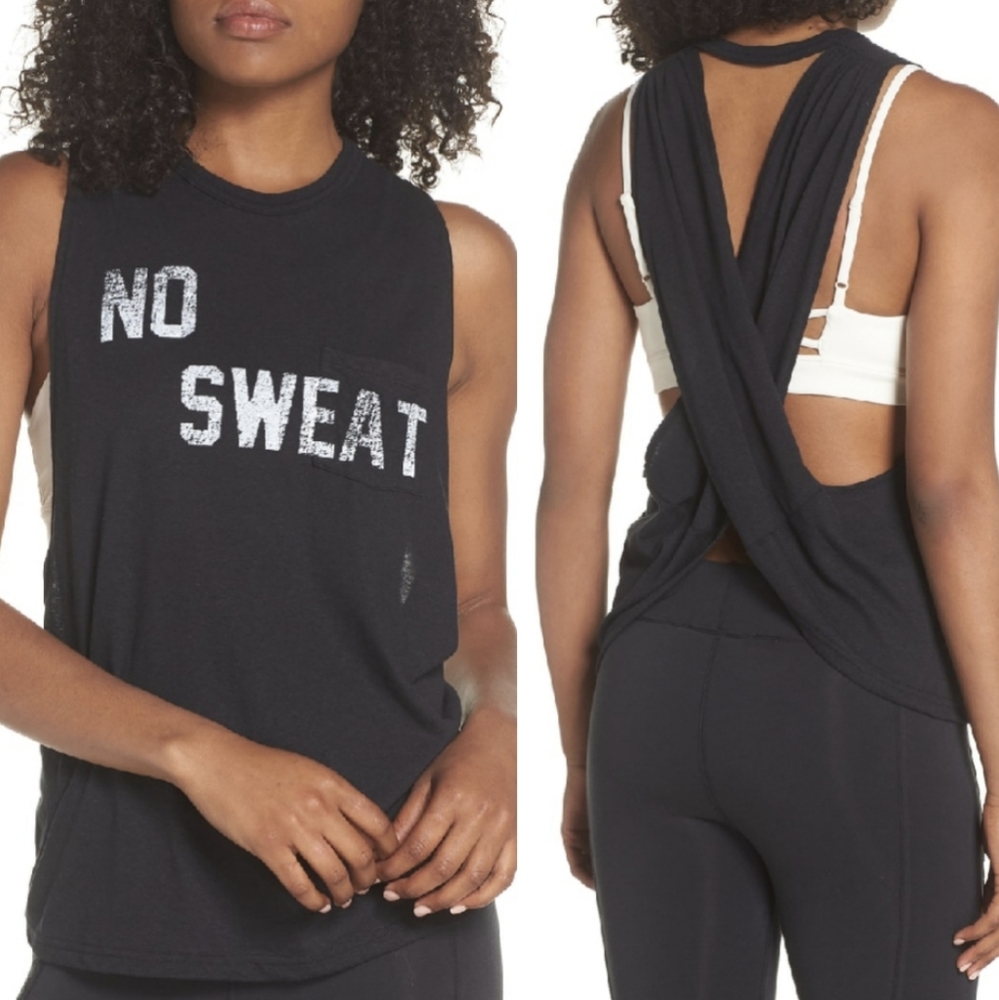 NWOT Free People Movement No Sweat Cross Back Tank